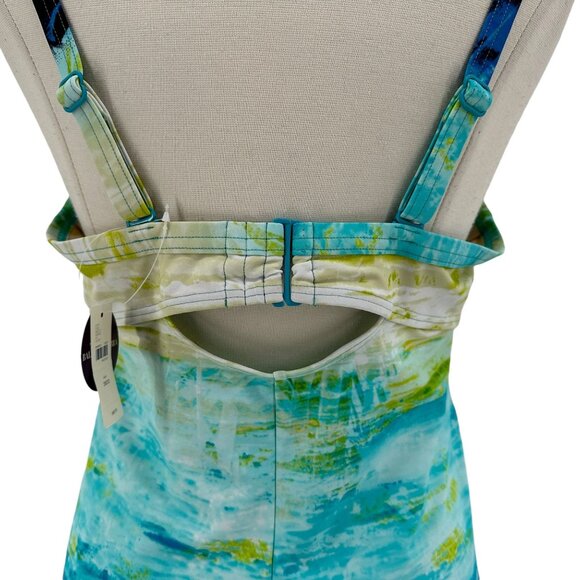 NEW Cacique Womens 38DD Tankini Swim Top Multicolor Ocean Print - Picture 5 of 10